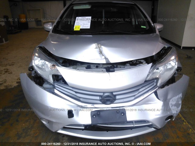 3N1CE2CP7GL350955 - 2016 NISSAN VERSA NOTE S/S PLUS/SV/SL/SR SILVER photo 6