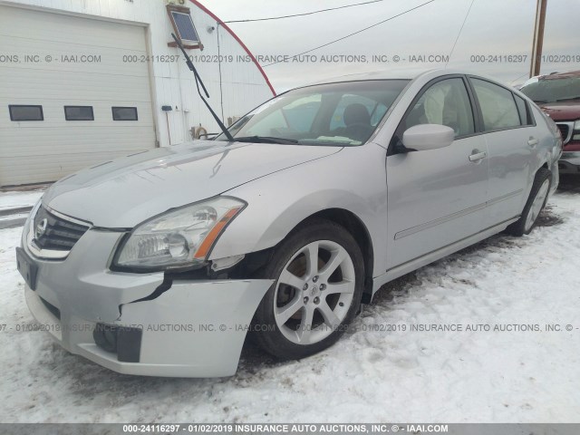 1N4BA41E48C820539 - 2008 NISSAN MAXIMA SE/SL SILVER photo 2