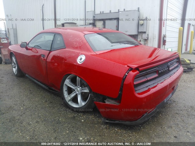 2C3CDZAG5FH702132 - 2015 DODGE CHALLENGER SXT RED photo 3