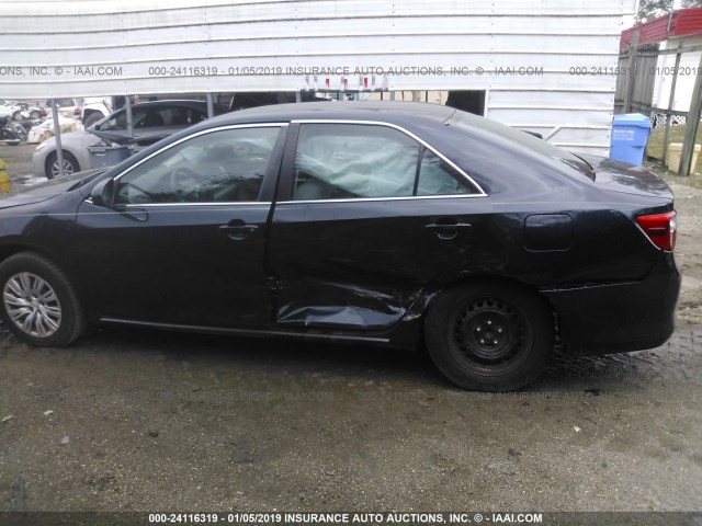 4T1BF1FK6EU782113 - 2014 TOYOTA CAMRY L/SE/LE/XLE BLACK photo 6