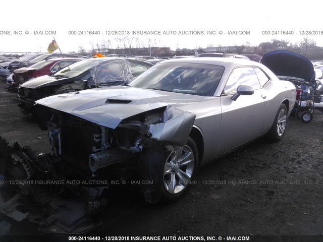 2C3CDZAG3FH821071 - 2015 DODGE CHALLENGER SXT SILVER photo 2