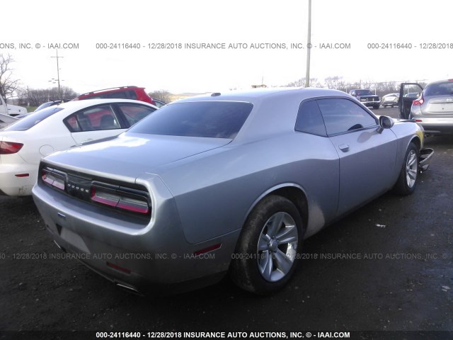 2C3CDZAG3FH821071 - 2015 DODGE CHALLENGER SXT SILVER photo 4