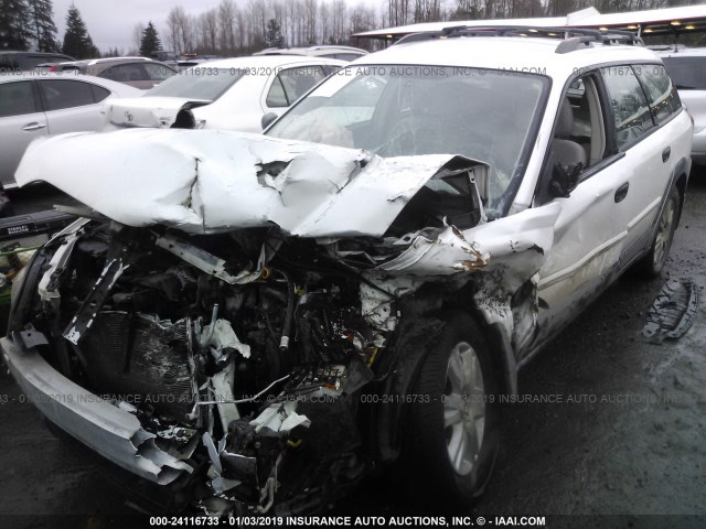 4S4BP61C857333444 - 2005 SUBARU LEGACY OUTBACK 2.5I WHITE photo 2