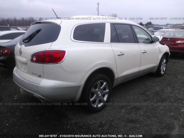 5GAEV23758J154545 - 2008 BUICK ENCLAVE CXL WHITE photo 4