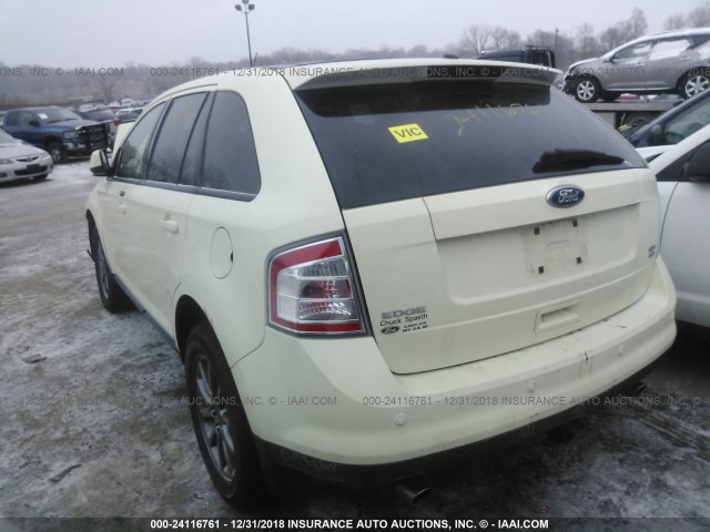 2FMDK48C68BA86745 - 2008 FORD EDGE SEL CREAM photo 3