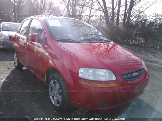KL1TD66658B130301 - 2008 CHEVROLET AVEO LS RED photo 1