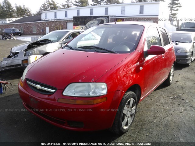 KL1TD66658B130301 - 2008 CHEVROLET AVEO LS RED photo 2