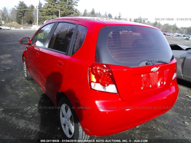 KL1TD66658B130301 - 2008 CHEVROLET AVEO LS RED photo 3