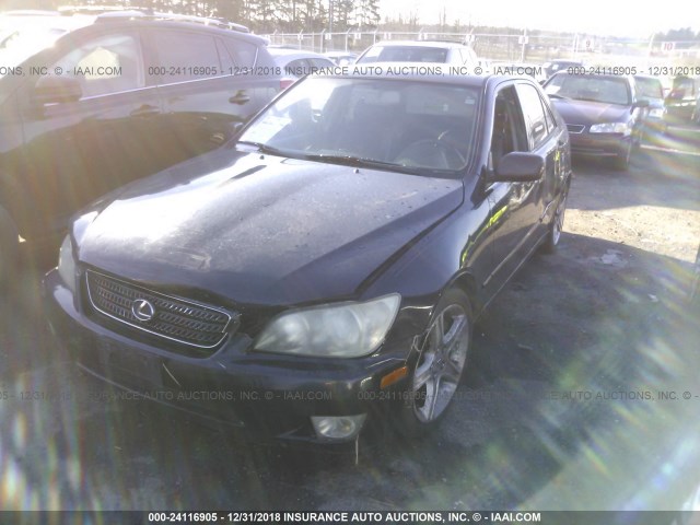 JTHBD192320059777 - 2002 LEXUS IS 300 BLACK photo 2