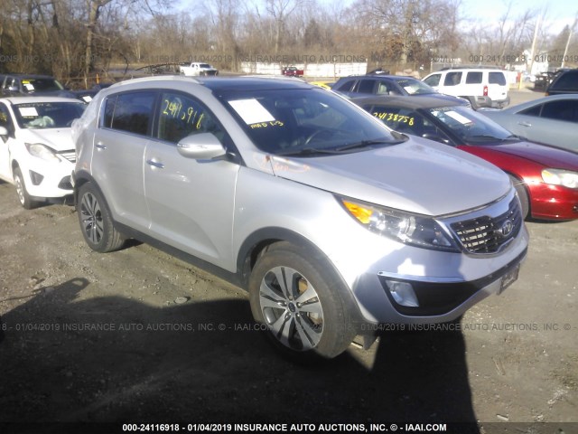 KNDPC3A24B7104184 - 2011 KIA SPORTAGE EX/SX SILVER photo 1