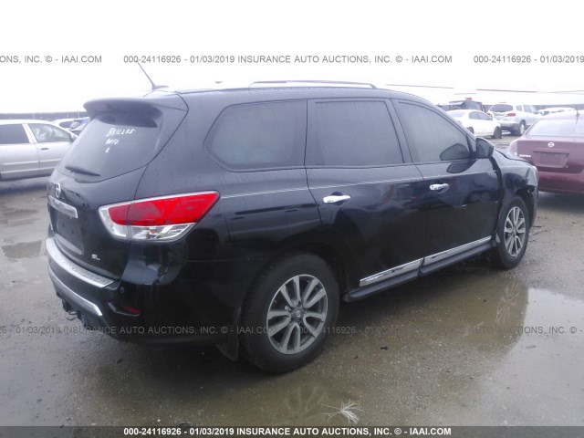 5N1AR2MN1FC684927 - 2015 NISSAN PATHFINDER S/SV/SL/PLATINUM BLACK photo 4