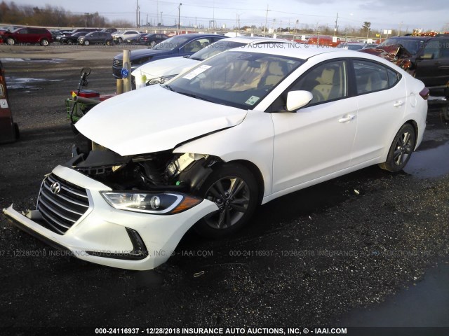 5NPD84LF4HH063702 - 2017 HYUNDAI ELANTRA SE/VALUE/LIMITED WHITE photo 2