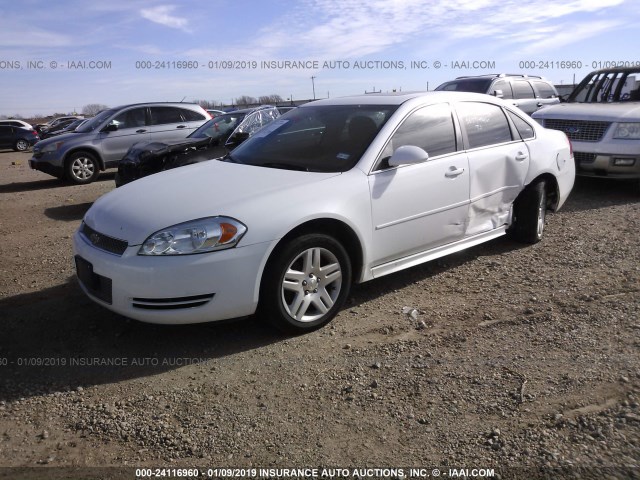 2G1WB5E37E1172132 - 2014 CHEVROLET IMPALA LIMITED LT WHITE photo 2