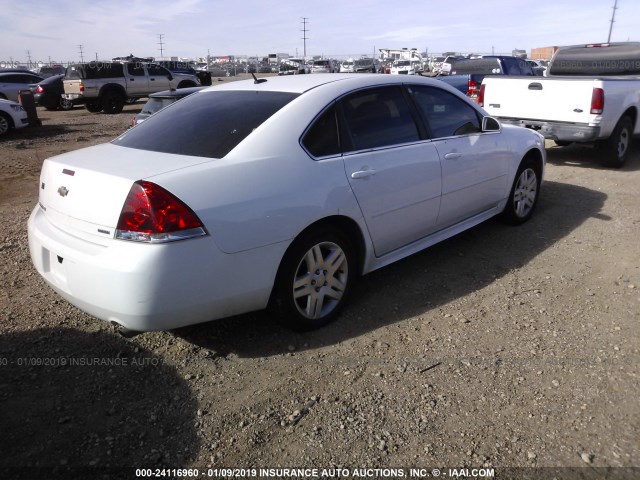 2G1WB5E37E1172132 - 2014 CHEVROLET IMPALA LIMITED LT WHITE photo 4