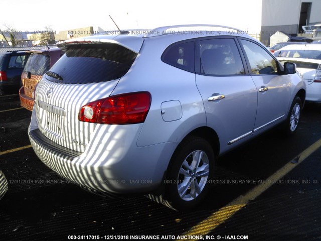 JN8AS5MV7CW707152 - 2012 NISSAN ROGUE S/SV SILVER photo 4