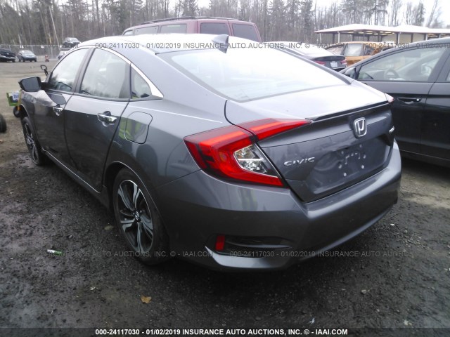 2HGFC1F92GH633460 - 2016 HONDA CIVIC TOURING GRAY photo 3