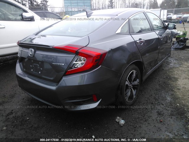 2HGFC1F92GH633460 - 2016 HONDA CIVIC TOURING GRAY photo 4