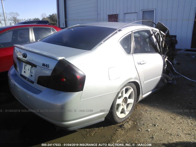 JNKBY01E96M206820 - 2006 INFINITI M45 SPORT SILVER photo 4