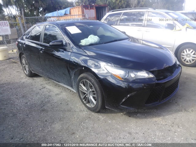 4T1BF1FK4GU530802 - 2016 TOYOTA CAMRY LE/XLE/SE/XSE BLACK photo 1