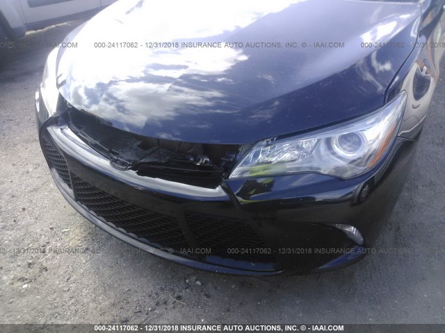 4T1BF1FK4GU530802 - 2016 TOYOTA CAMRY LE/XLE/SE/XSE BLACK photo 6