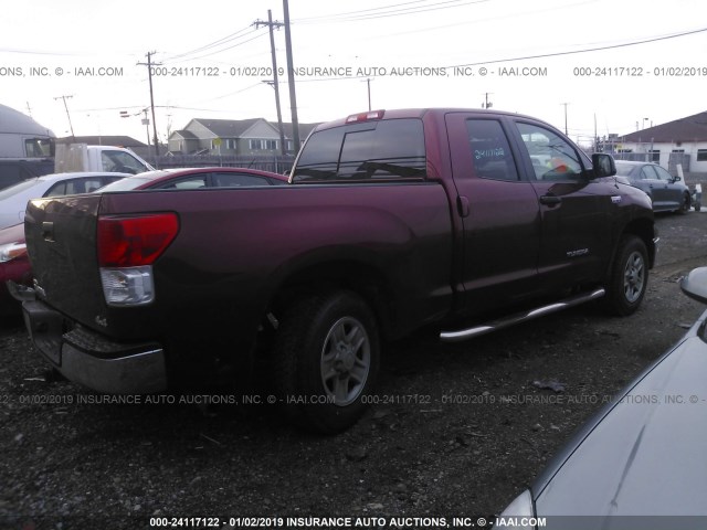 5TFUY5F11AX118137 - 2010 TOYOTA TUNDRA DOUBLE CAB SR5 RED photo 4