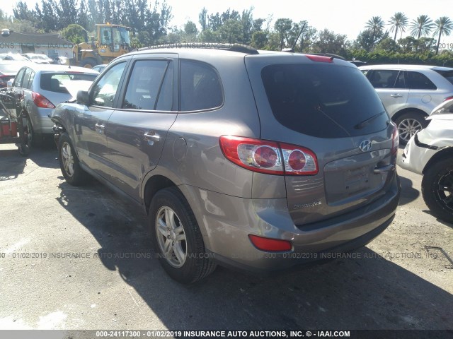 5XYZG3AB8CG123676 - 2012 HYUNDAI SANTA FE GLS GRAY photo 3