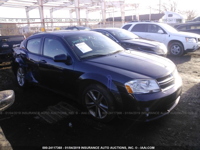 1C3CDZEGXCN112781 - 2012 DODGE AVENGER SXT BLACK photo 1