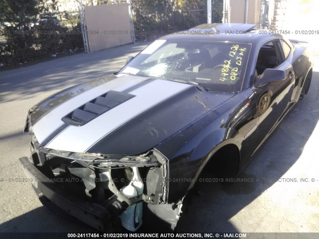 2G1FK1EJ6E9177038 - 2014 CHEVROLET CAMARO 2SS BLACK photo 2