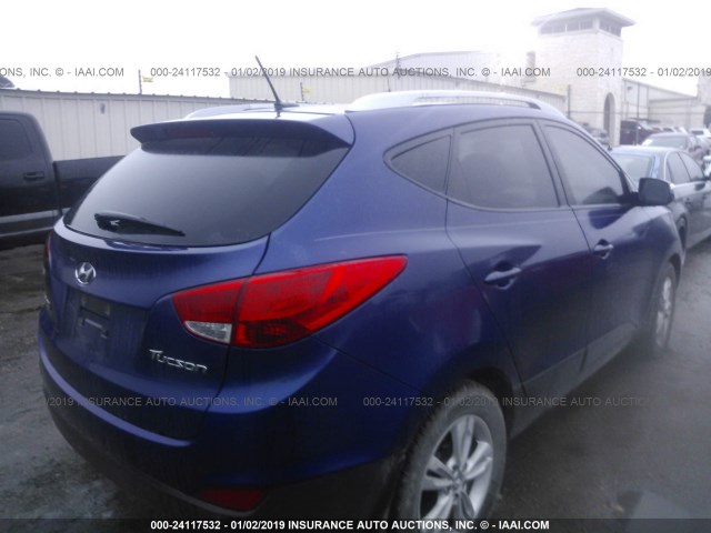 KM8JU3AC7DU694151 - 2013 HYUNDAI TUCSON GLS/LIMITED 蓝色 照片 4