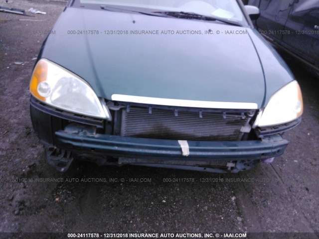 1HGES16271L051821 - 2001 HONDA CIVIC DX GREEN photo 6