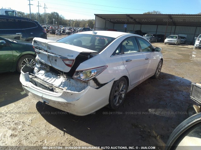 5NPEC4AB6CH480606 - 2012 HYUNDAI SONATA SE/LIMITED WHITE photo 4