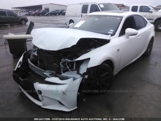 JTHBE1D20E5012461 - 2014 LEXUS IS 350 WHITE photo 2