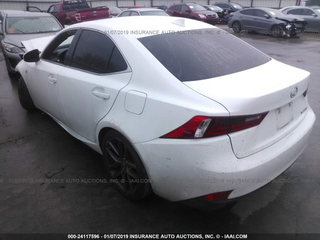 JTHBE1D20E5012461 - 2014 LEXUS IS 350 WHITE photo 3