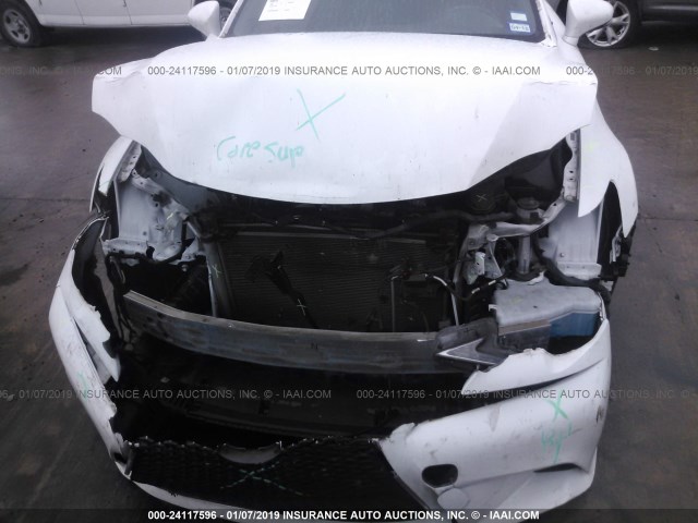 JTHBE1D20E5012461 - 2014 LEXUS IS 350 WHITE photo 6