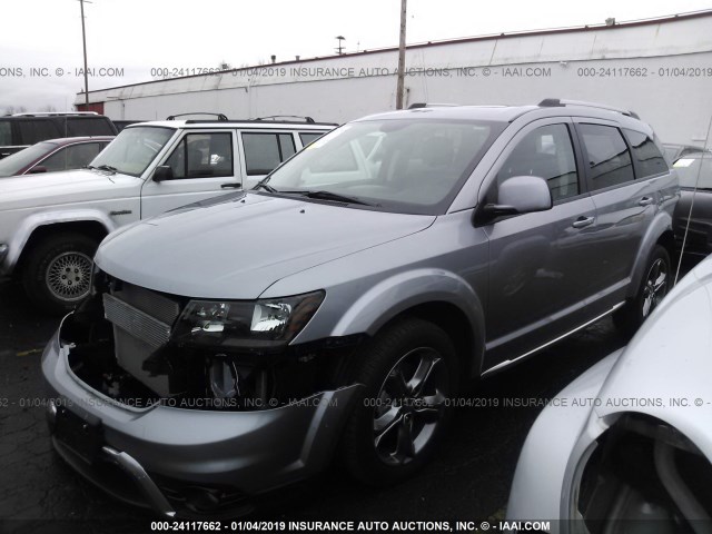 3C4PDDGG1HT703344 - 2017 DODGE JOURNEY CROSSROAD SILVER photo 2