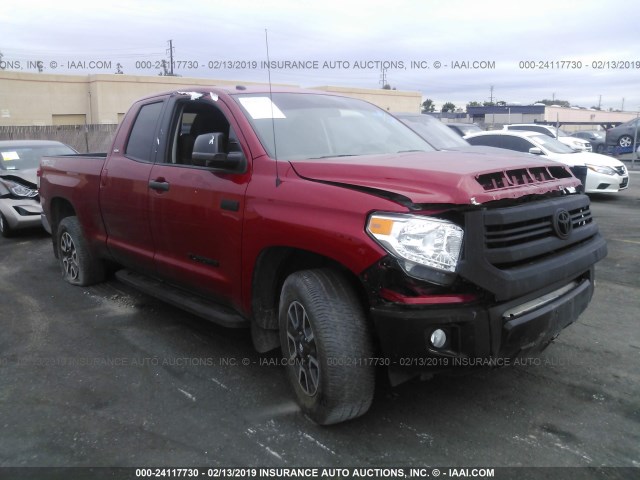 5TFUY5F17HX594211 - 2017 TOYOTA TUNDRA DOUBLE CAB SR/SR5/TRD PRO RED photo 1