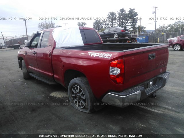 5TFUY5F17HX594211 - 2017 TOYOTA TUNDRA DOUBLE CAB SR/SR5/TRD PRO RED photo 3