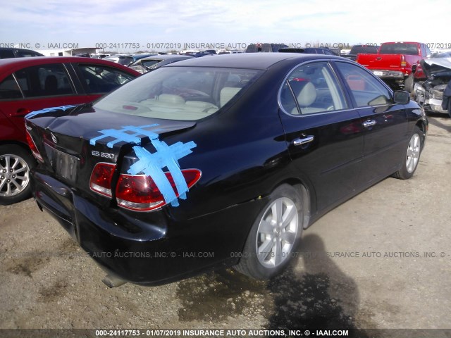 JTHBA30G655084922 - 2005 LEXUS ES 330 Dark Blue photo 4