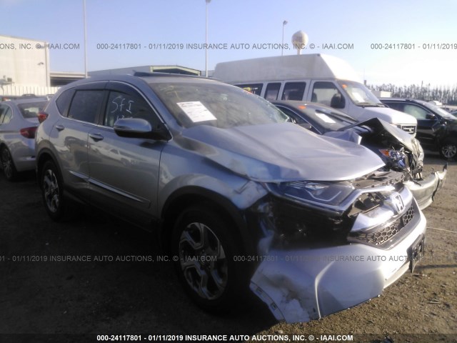 7FARW1H83JE026802 - 2018 HONDA CR-V EXL GRAY photo 1