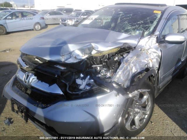 7FARW1H83JE026802 - 2018 HONDA CR-V EXL GRAY photo 6