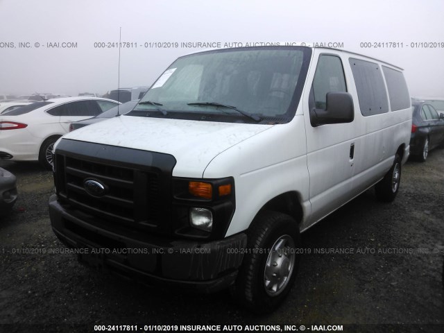 1FTNE1EW4ADA58469 - 2010 FORD ECONOLINE E150 VAN WHITE photo 2