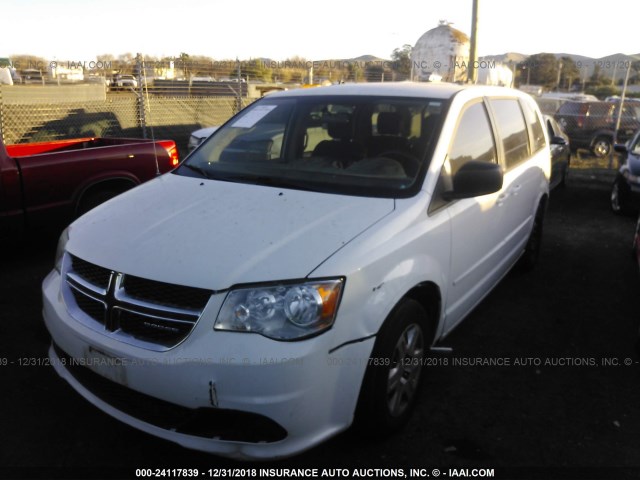 2C4RDGBG3CR139533 - 2012 DODGE GRAND CARAVAN SE WHITE photo 2