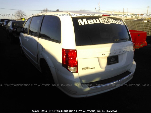 2C4RDGBG3CR139533 - 2012 DODGE GRAND CARAVAN SE WHITE photo 3