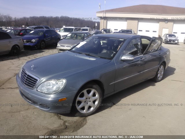 WDBNG84J44A422788 - 2004 MERCEDES-BENZ S 500 4MATIC BLUE photo 2