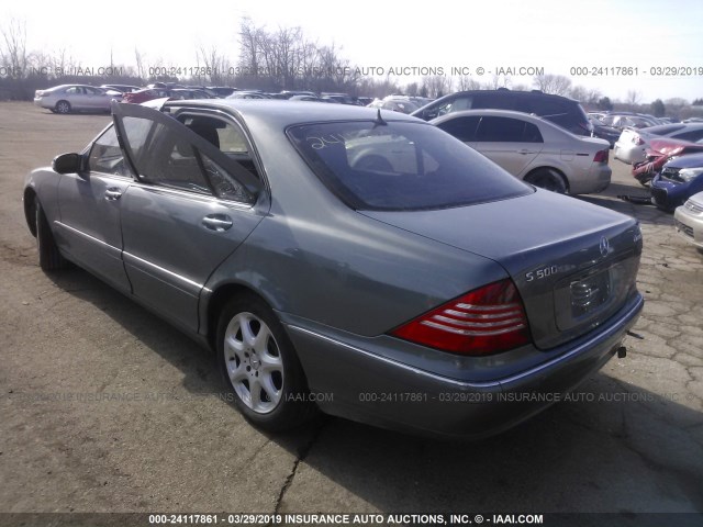 WDBNG84J44A422788 - 2004 MERCEDES-BENZ S 500 4MATIC BLUE photo 3