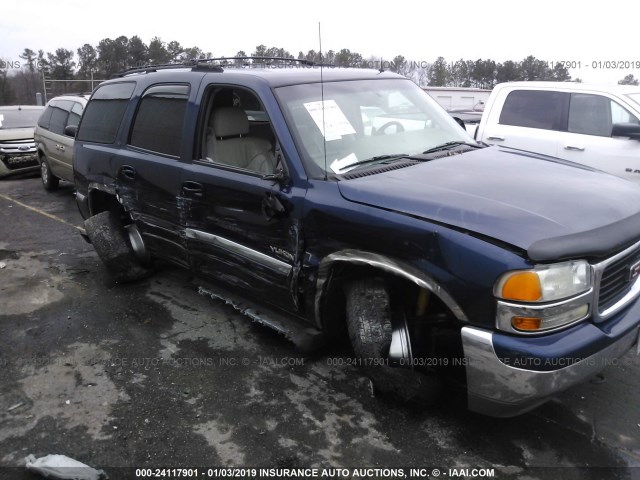 1GKEC13Z72R164328 - 2002 GMC YUKON BLUE photo 1