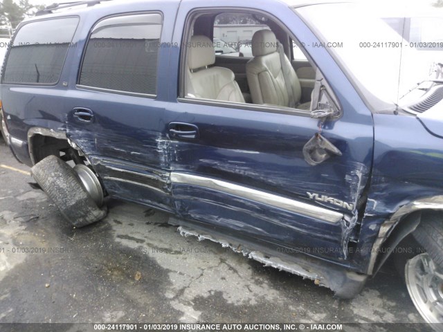 1GKEC13Z72R164328 - 2002 GMC YUKON BLUE photo 6