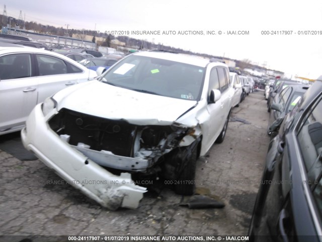 JTEBK3EH3A2159597 - 2010 TOYOTA HIGHLANDER WHITE photo 2