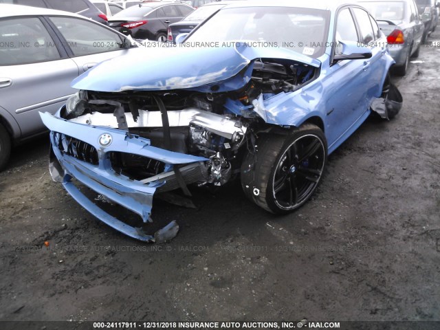 WBS3C9C51FP805577 - 2015 BMW M3 BLUE photo 6