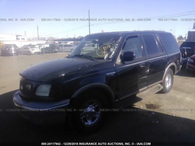 1FMRU17L5YLC18751 - 2000 FORD EXPEDITION EDDIE BAUER BLACK photo 2